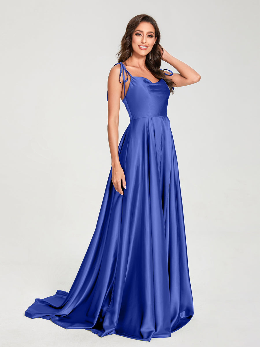 Imogen Royal Blue back view bridesmaid dress