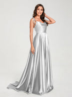 Imogen Silver front view bridesmaid dress