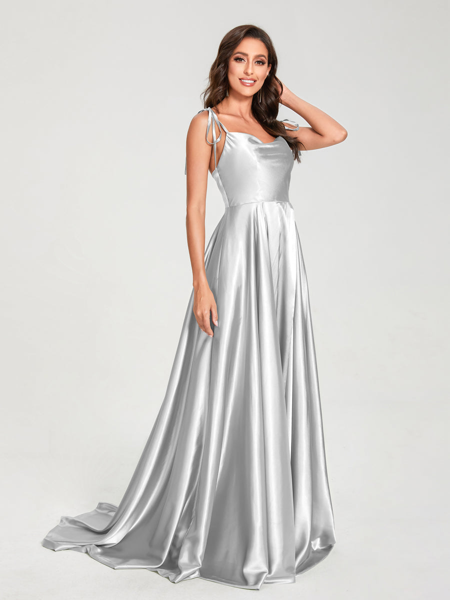 Imogen Silver front view bridesmaid dress