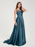 Imogen Teal front view bridesmaid dress