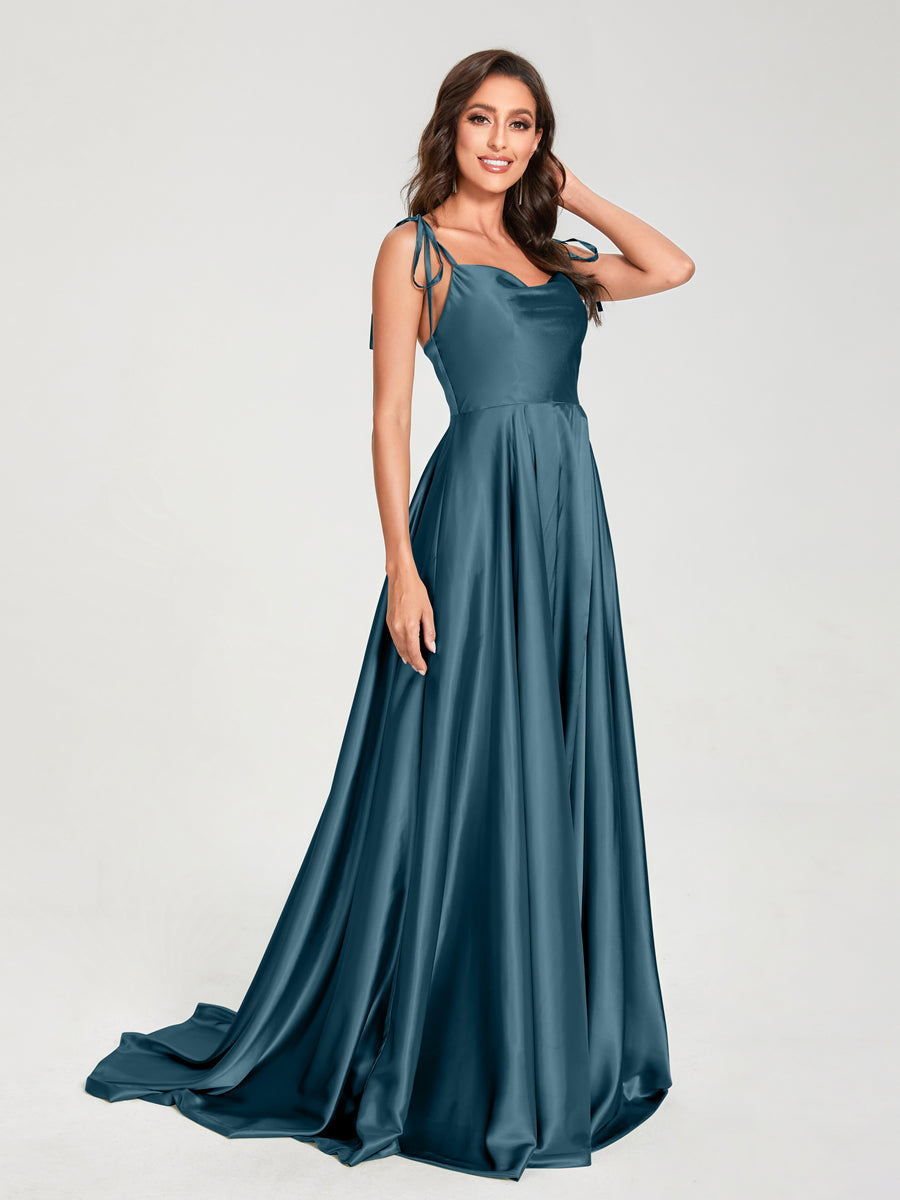 Imogen Teal front view bridesmaid dress