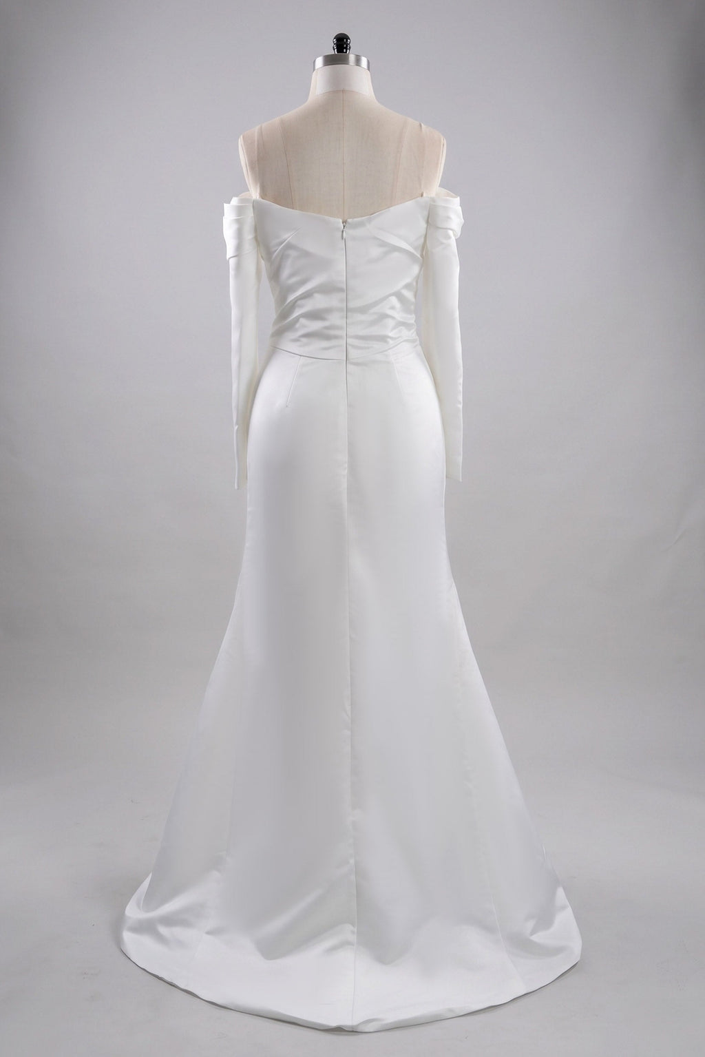 Elegant Sheath Column Sweep Brush Train Satin Wedding Dress 851237427674 Wedding Dress