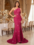 Ilaria hot pink front view prom dress