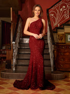 Ilaria burgundy alternate front view 2 prom dress