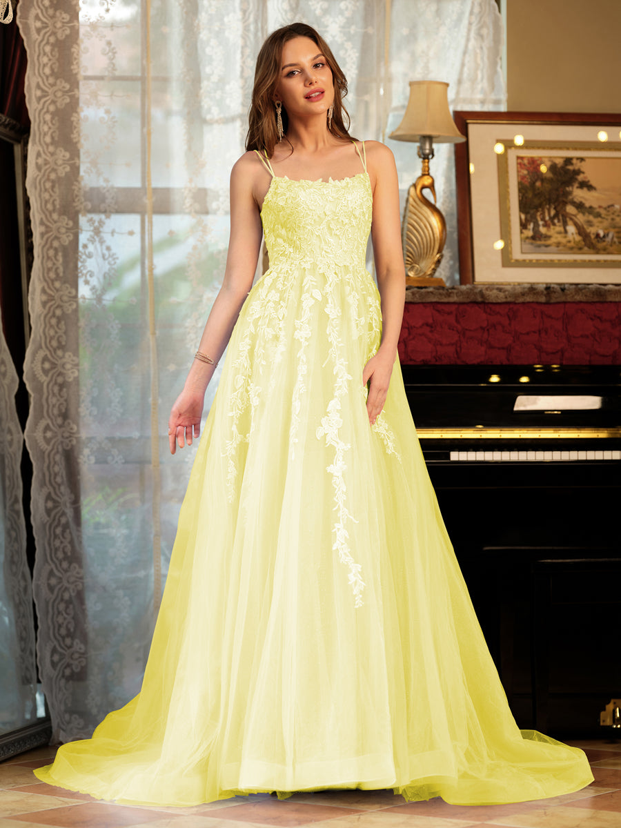 Kerensa daffodil front view prom dress