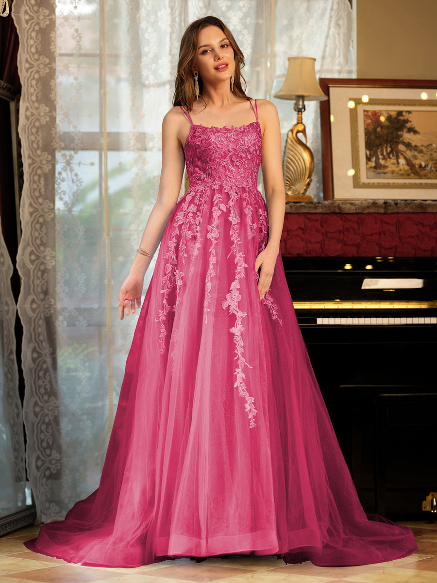Kerensa hot pink alternate front view 2 prom dress