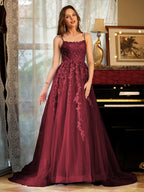 Kerensa burgundy alternate front view 3 prom dress