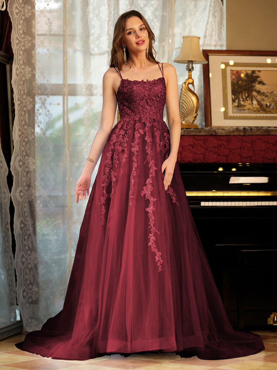Kerensa burgundy alternate front view 3 prom dress
