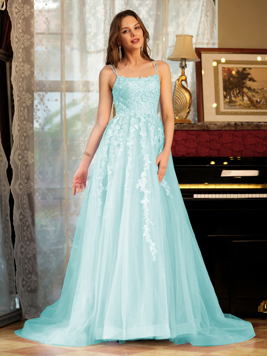 Kerensa sky blue alternate front view 2 prom dress