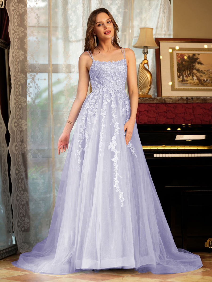 Kerensa lilac front view prom dress