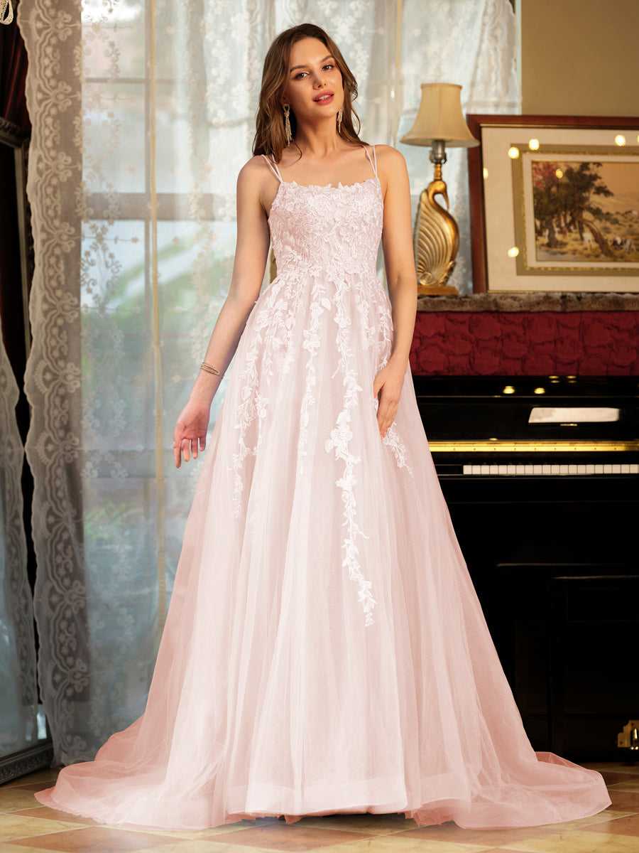 Kerensa pearl pink front view prom dress