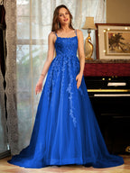 Kerensa royal blue alternate front view 2 prom dress