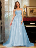 Kerensa sky blue alternate front view 3 prom dress