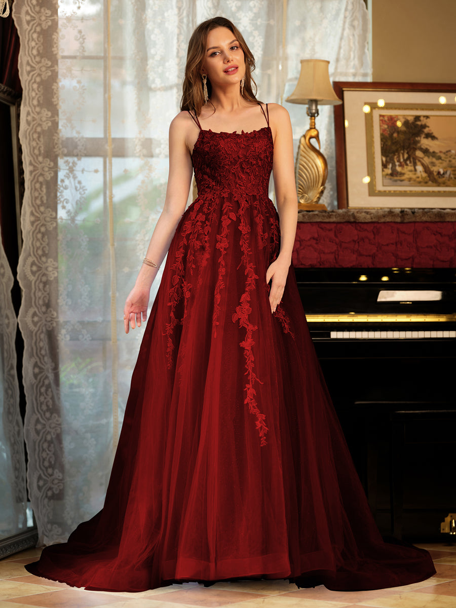 Kerensa burgundy alternate front view 2 prom dress