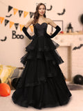 Galenna A-Line Sweetheart Floor-Length Tulle Prom Dress