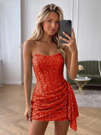 Elysia red front view homecoming dress