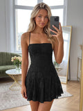 Celeste Black front view homecoming dress