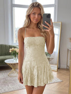 Amandine champagne alternate front view 2 homecoming dress