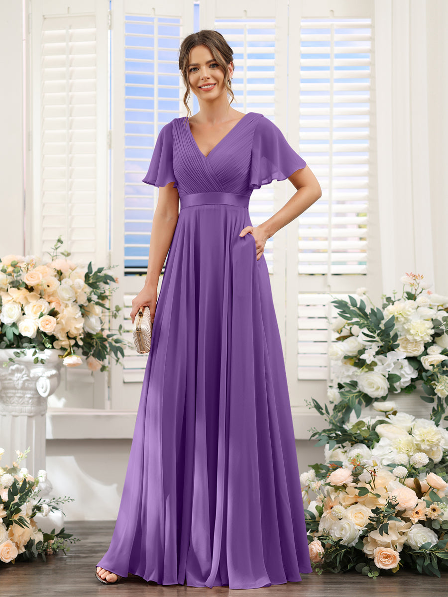 Zinnia Regency front view bridesmaid dress