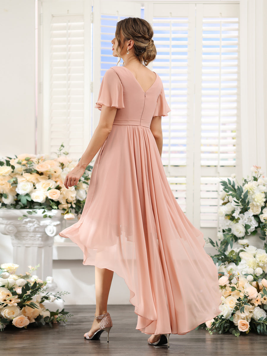 Odette Pearl Pink back view bridesmaid dress