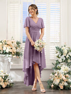 Odette Wisteria back view bridesmaid dress