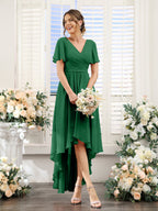 Odette Emerald front view bridesmaid dress