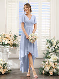 Odette Lavender front view bridesmaid dress
