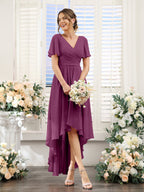 Odette Orchid front view bridesmaid dress