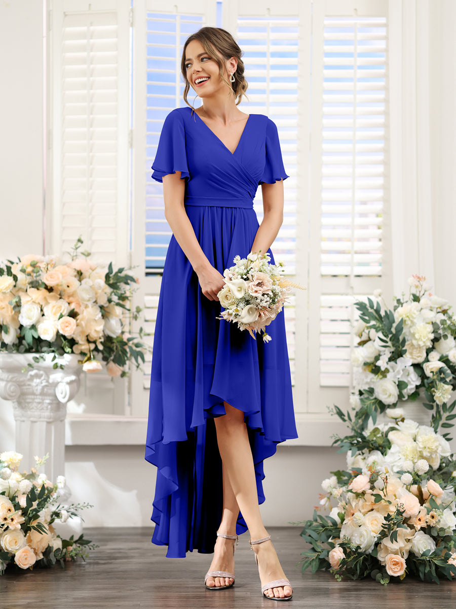 Odette Royal Blue back view bridesmaid dress