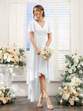 Odette White front view bridesmaid dress