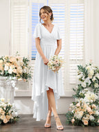 Odette White front view bridesmaid dress