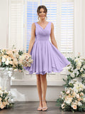 Aveline Lilac front view bridesmaid dress