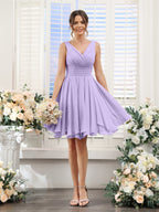 Herminia Wren Lilac front view wedding guest dress