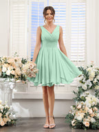 Herminia Wren Mint Green front view wedding guest dress