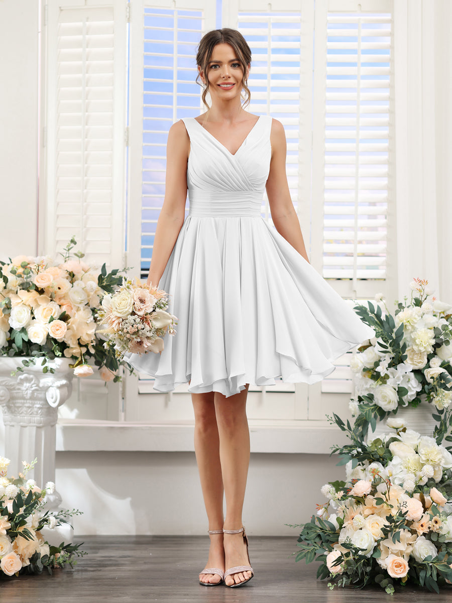 Aveline Ivory front view bridesmaid dress