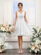 Aveline Ivory front view bridesmaid dress