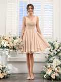 Herminia Wren Peach front view wedding guest dress