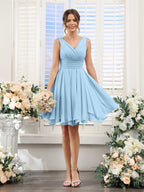 Herminia Wren Sky Blue side view wedding guest dress