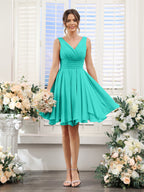 Aveline Turquoise back view bridesmaid dress