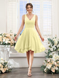 Amelise Daffodil front view wedding guest dress
