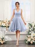 Amelise Lavender front view wedding guest dress