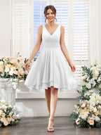 Amelise Ivory front view wedding guest dress