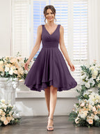 Amelise Plum back view wedding guest dress
