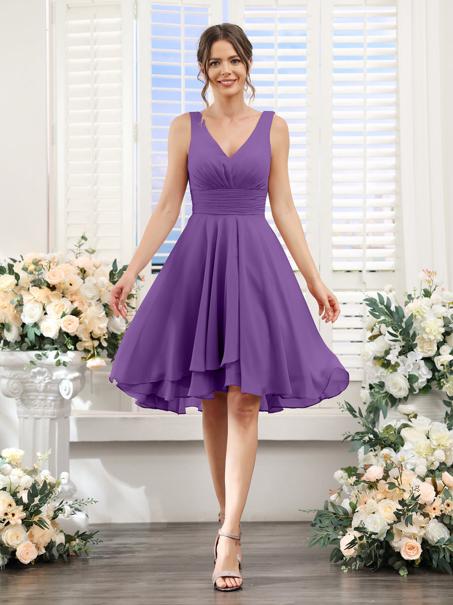 Amelise Regency front view wedding guest dress