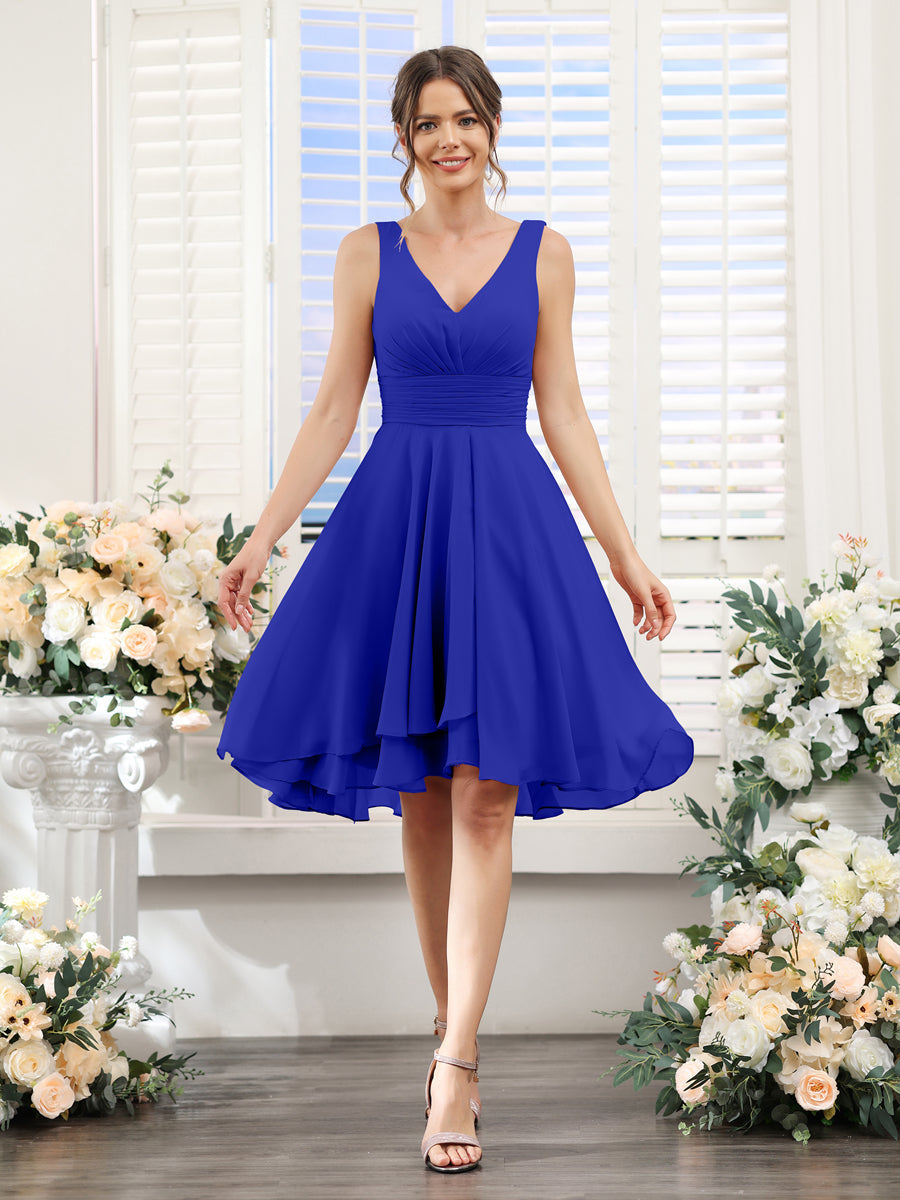 Amelise Royal Blue back view wedding guest dress