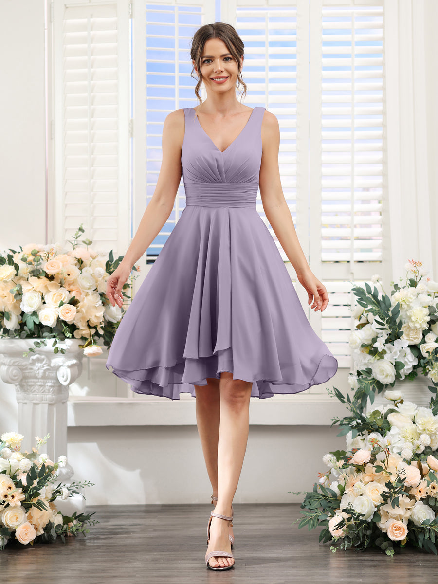 Amelise Wisteria front view wedding guest dress