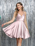 Mirelle blush front view homecoming dress