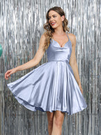 Mirelle lavender front view homecoming dress