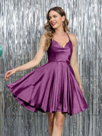 Mirelle orchid front view homecoming dress