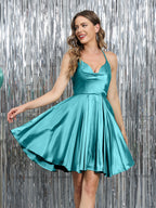 Mirelle turquoise front view homecoming dress